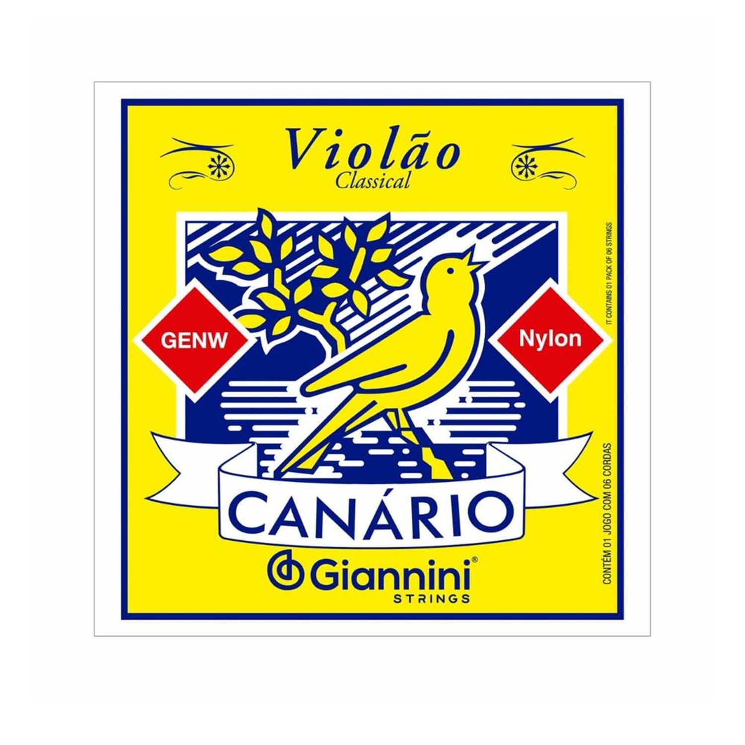 Encordoamento Giannini P/Violão Nylon Canário Genw