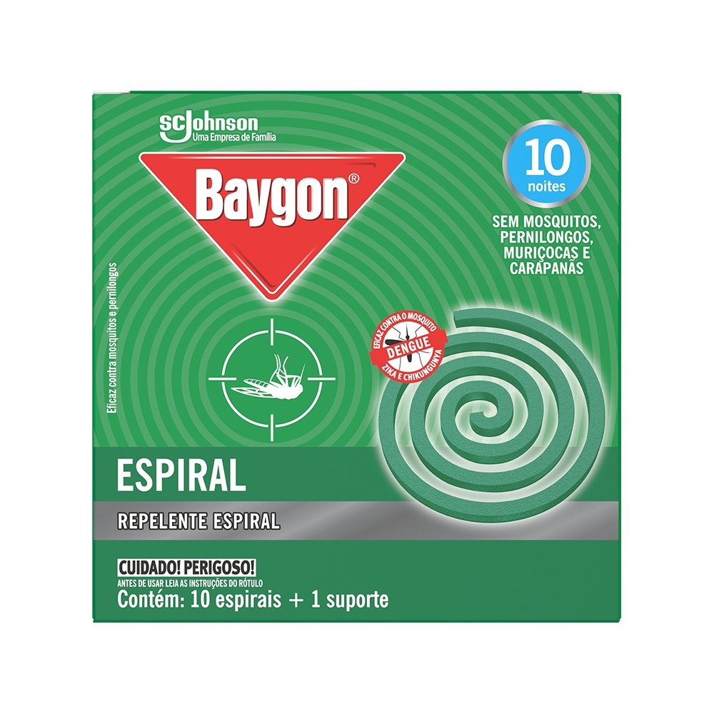 Inseticida Espiral Baygon - Embalagem com 10 Unidades