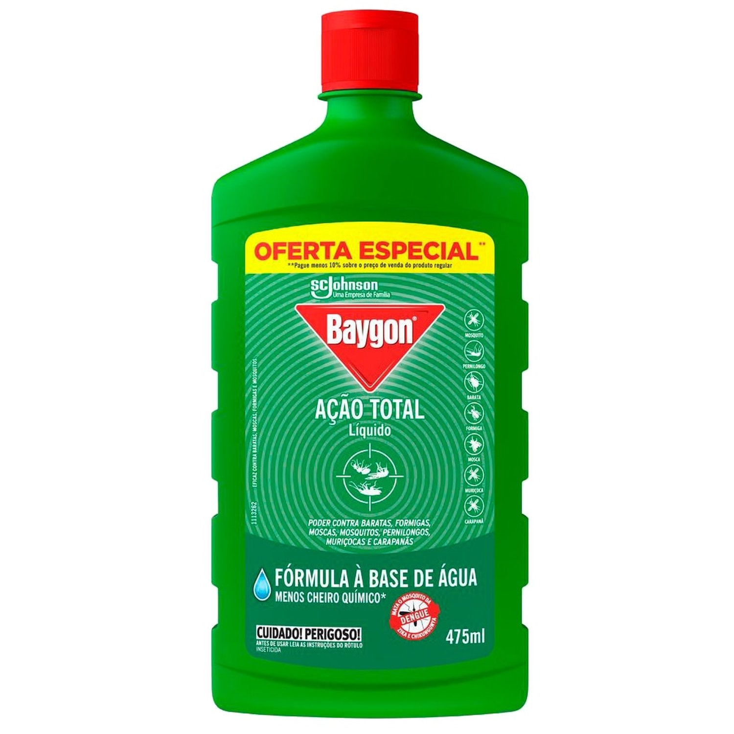 Inseticida Líquido Baygon Ação Total Base Água 475ml