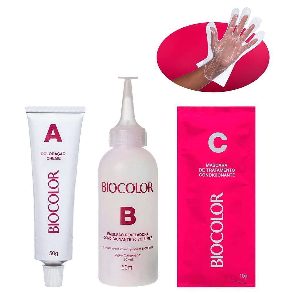Tinta de Cabelo Biocolor Creme Mini Kit 5.59 Acaju Púrpura