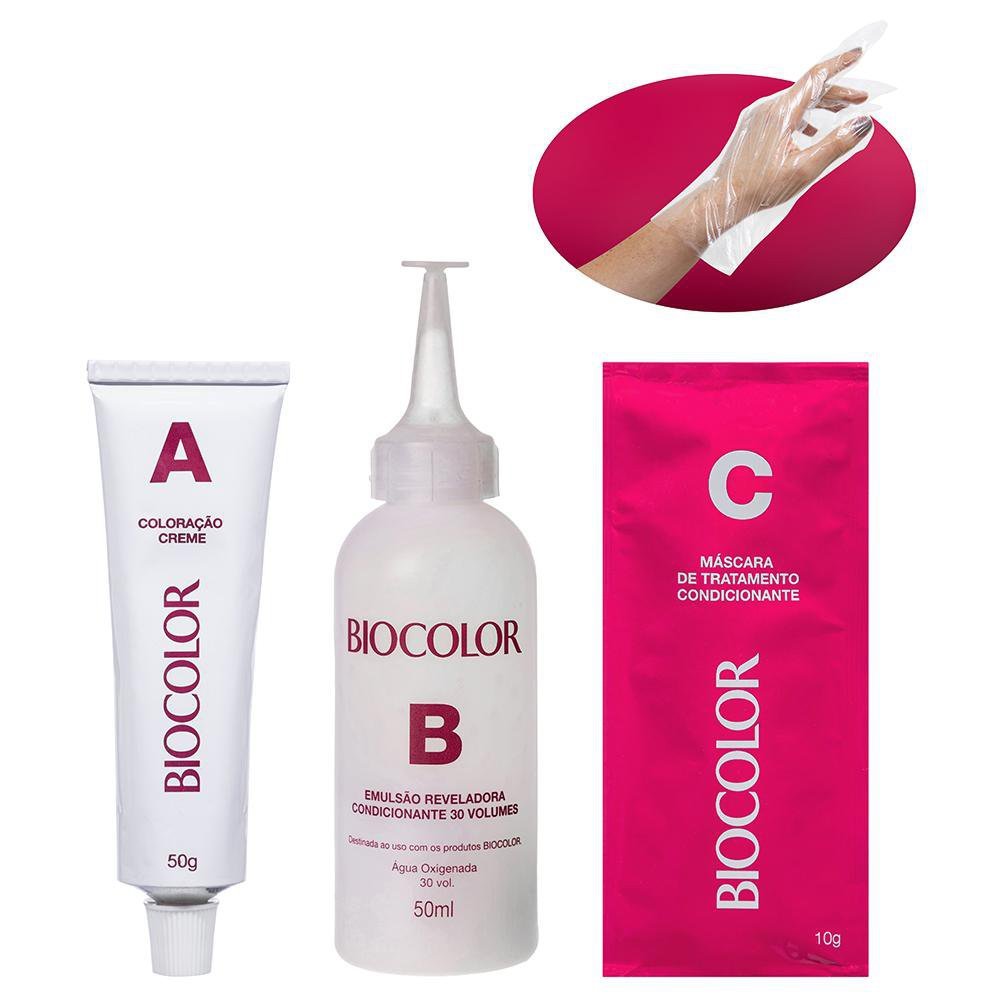 Tinta de Cabelo Biocolor Creme Mini Kit 8.0 Louro Claro Radiante