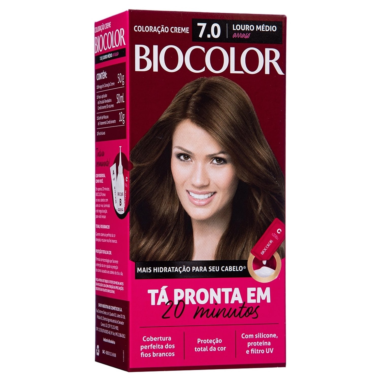 Tinta de Cabelo Biocolor Creme Mini Kit 7.0 Louro Arraso