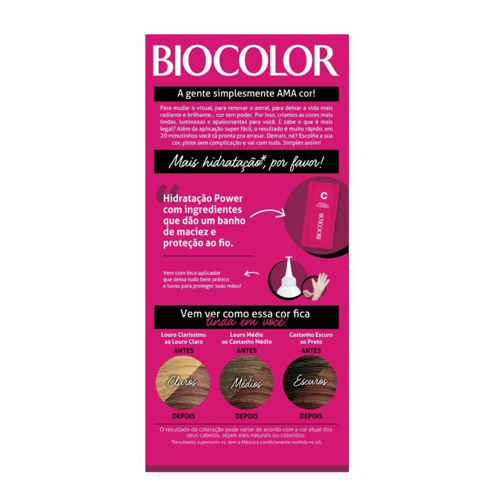 Tinta de Cabelo Biocolor Mini kit 6.7 Chocolate