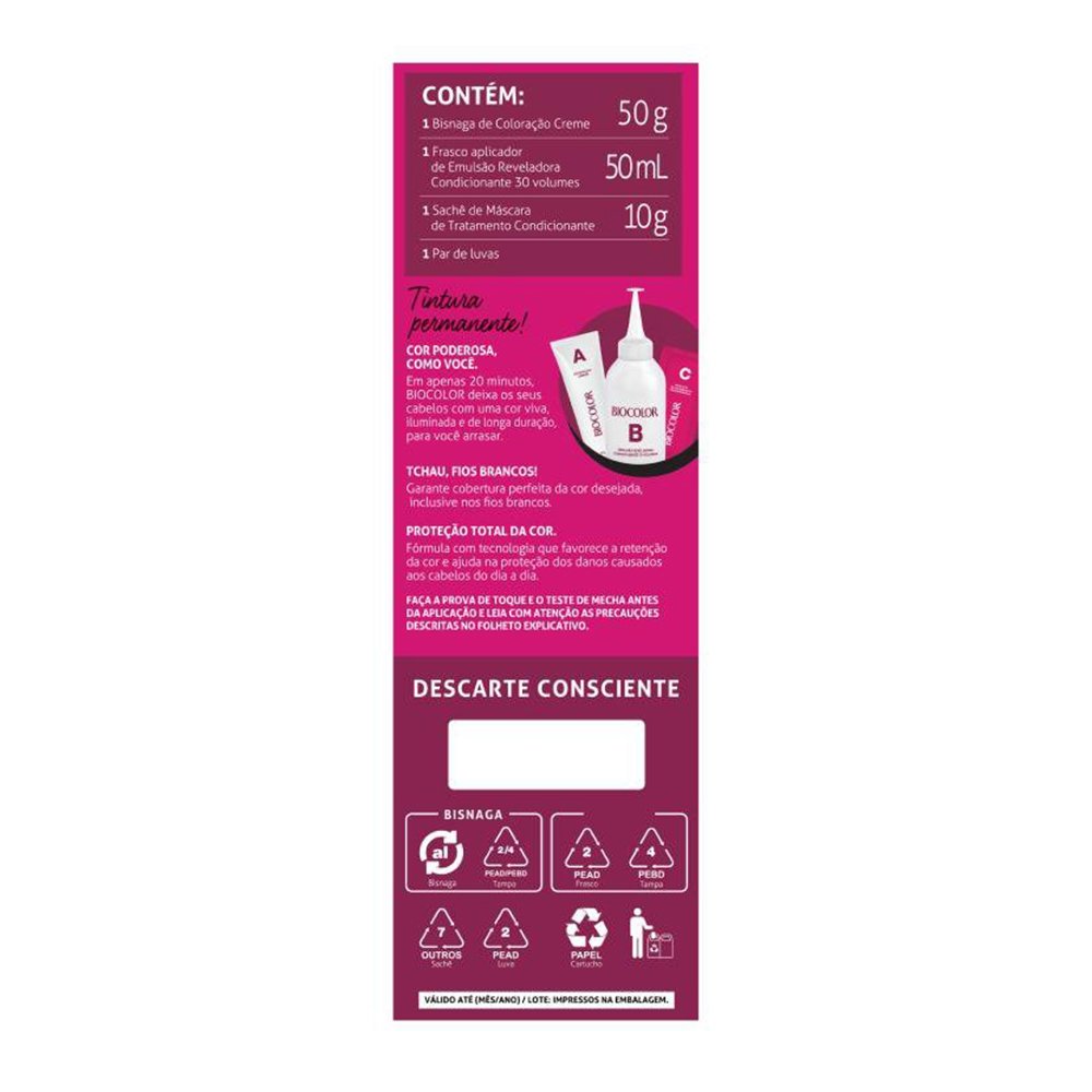Tinta de Cabelo Biocolor Mini kit 6.7 Chocolate
