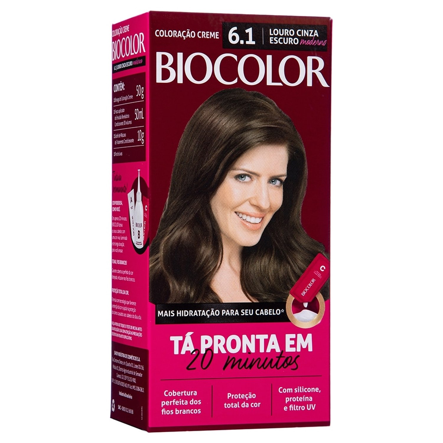 Tintura Biocolor Creme Mini Kit 6.1 Louro Cinza Moderno
