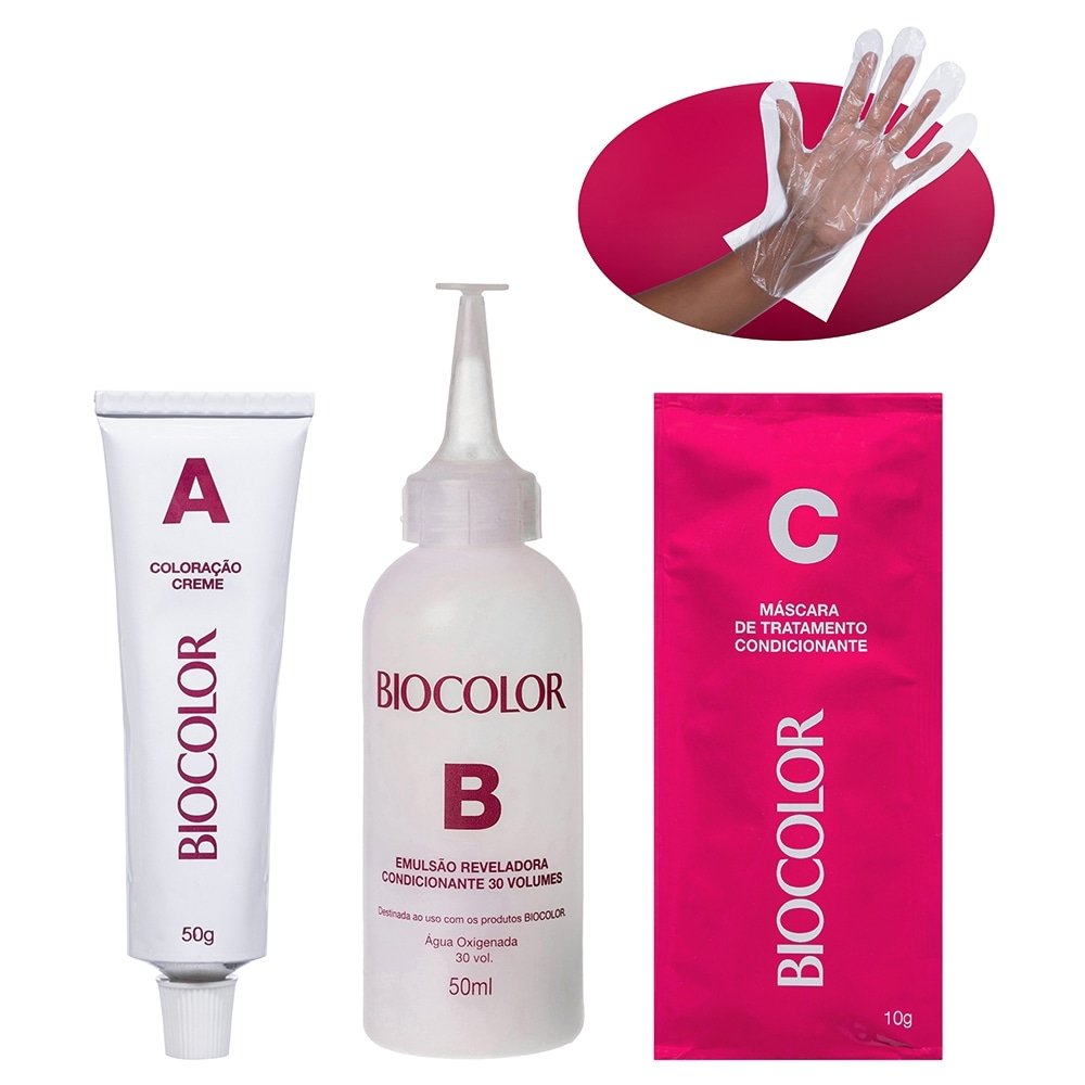 Tintura Biocolor Creme Mini Kit 4.5 Acaju Escuro Poderoso