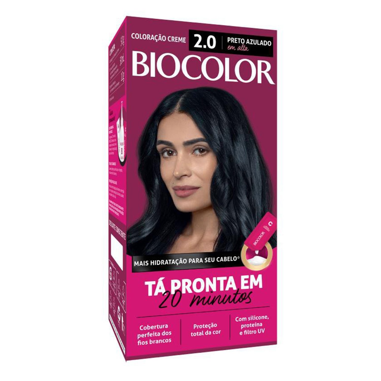 Tinta de Cabelo Biocolor Creme Mini Kit 2.0 Preto Azulado Incrível