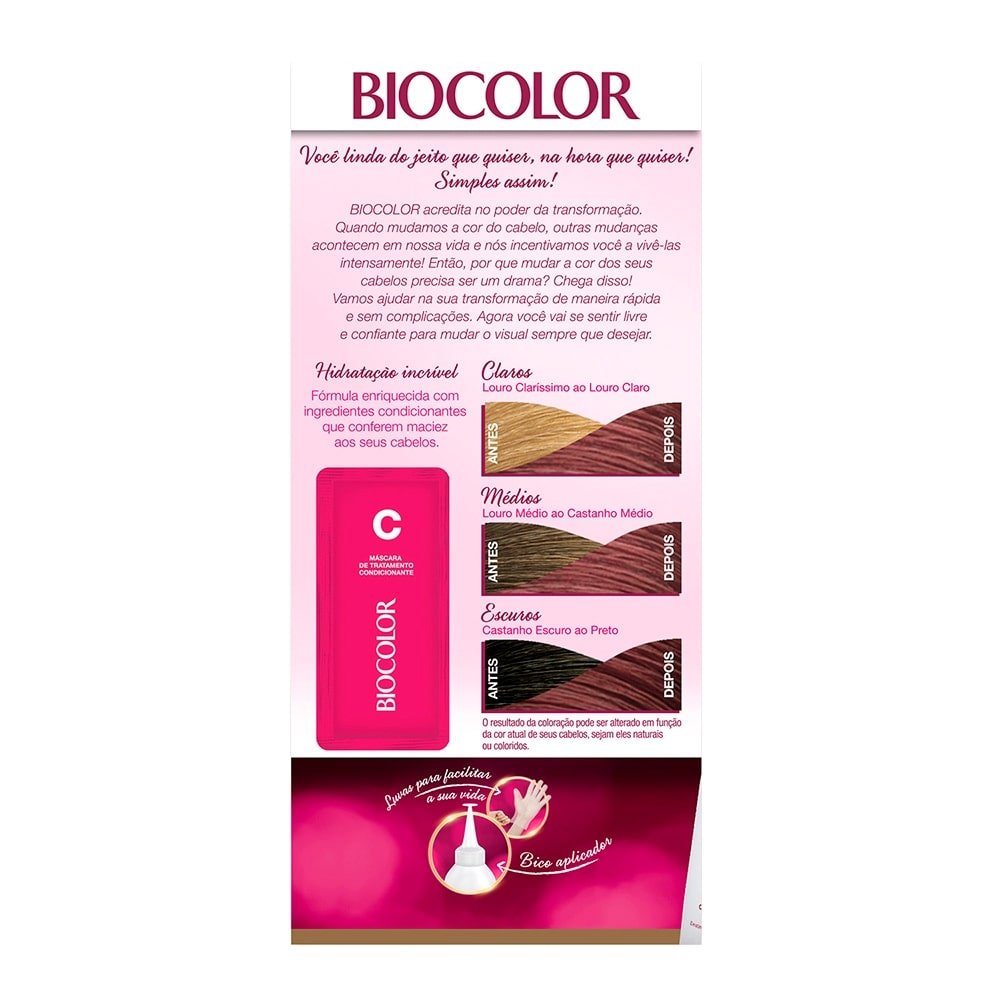 Elis Biocolor Tintura Biocolor Mini Kit 5.6 Vermelho Glamour | Martins Atacado
