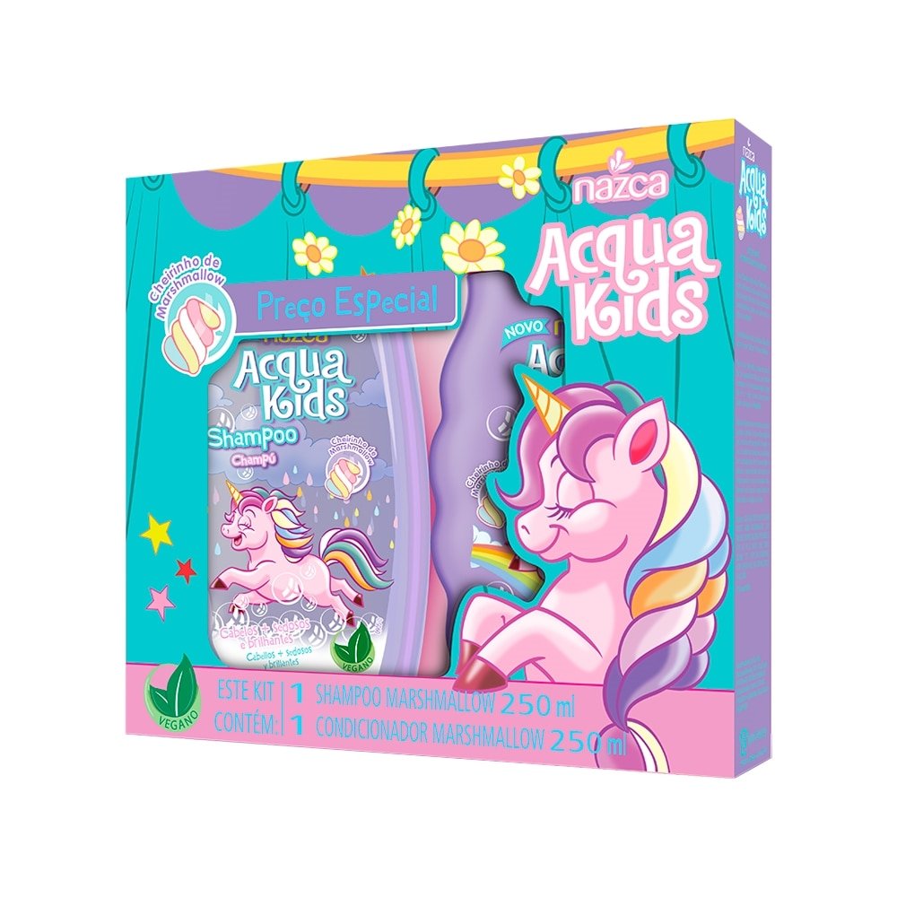 Kit Shampoo + Condicionador Acqua Kids Marshmallow 250ml