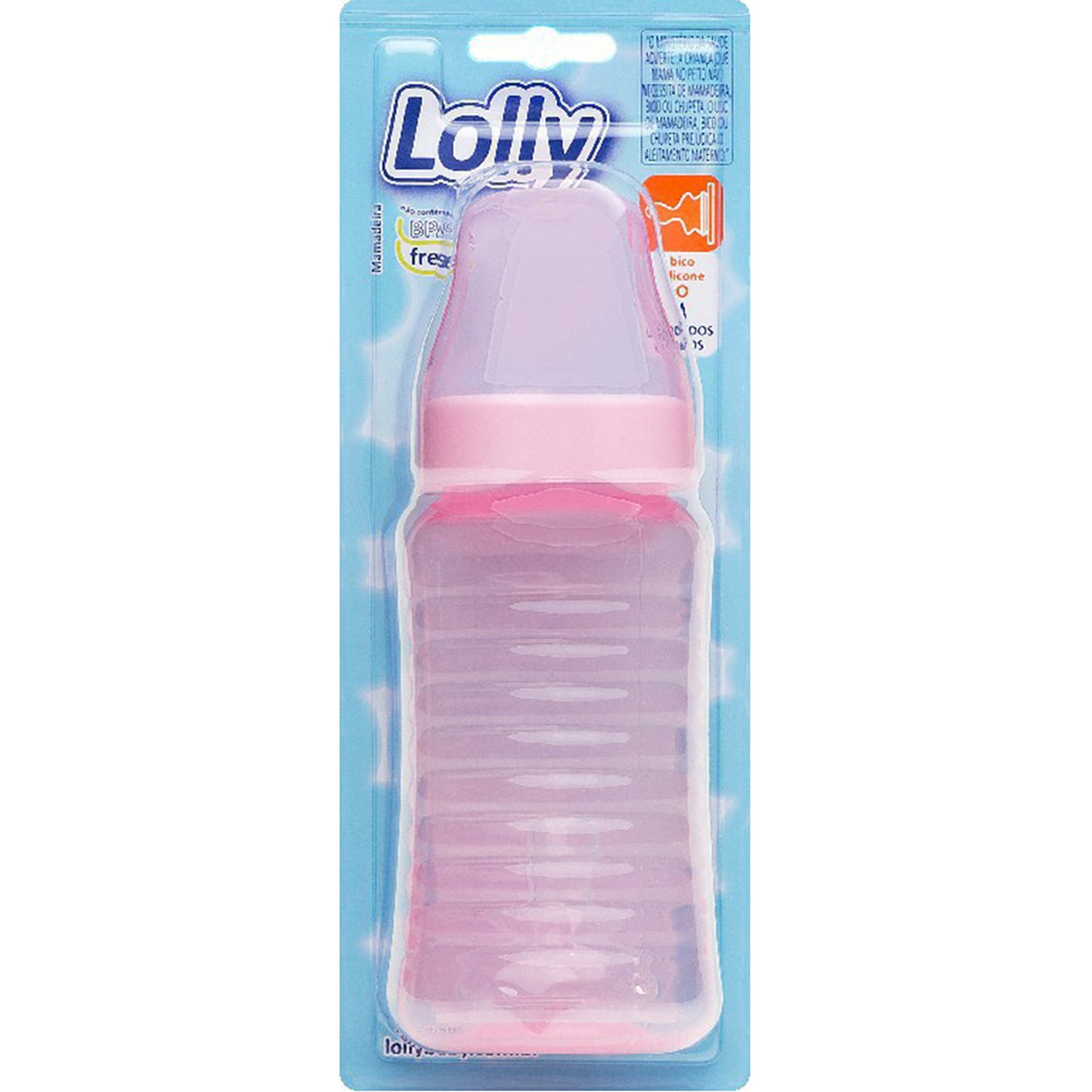 Mamadeira Lolly Clean Big Ortodontica Rosa 340Ml