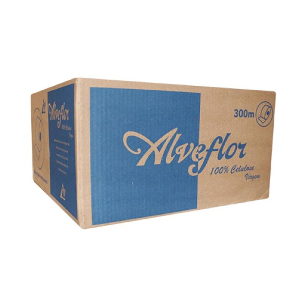 Papel Higienico Institucional Folha Simples Alvflor Celulose 8x300