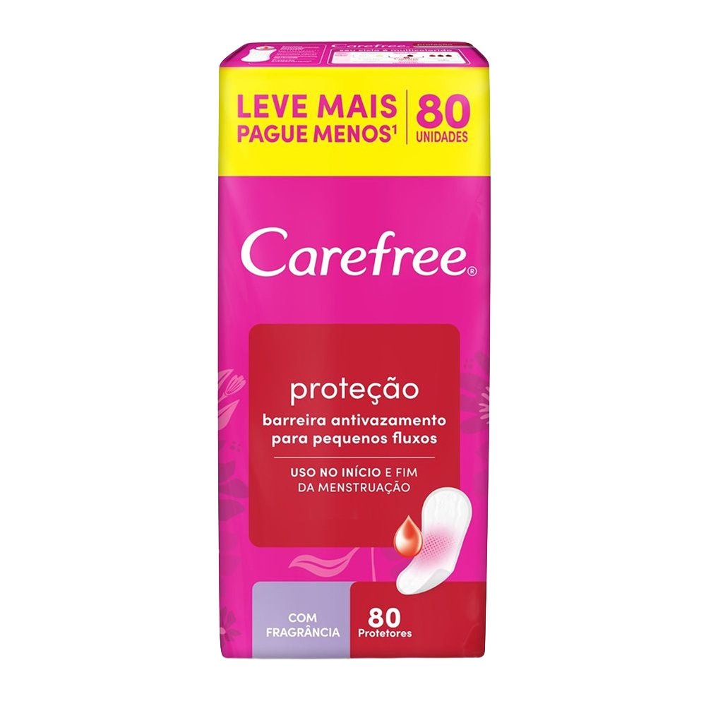 Absorvente Carefree Protetor Diário com Perfume - Embalagem com 80 Unidades