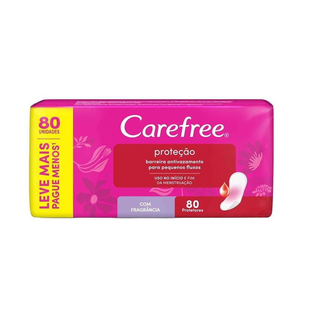 Absorvente Carefree Protetor Diário com Perfume - Embalagem com 80 Unidades