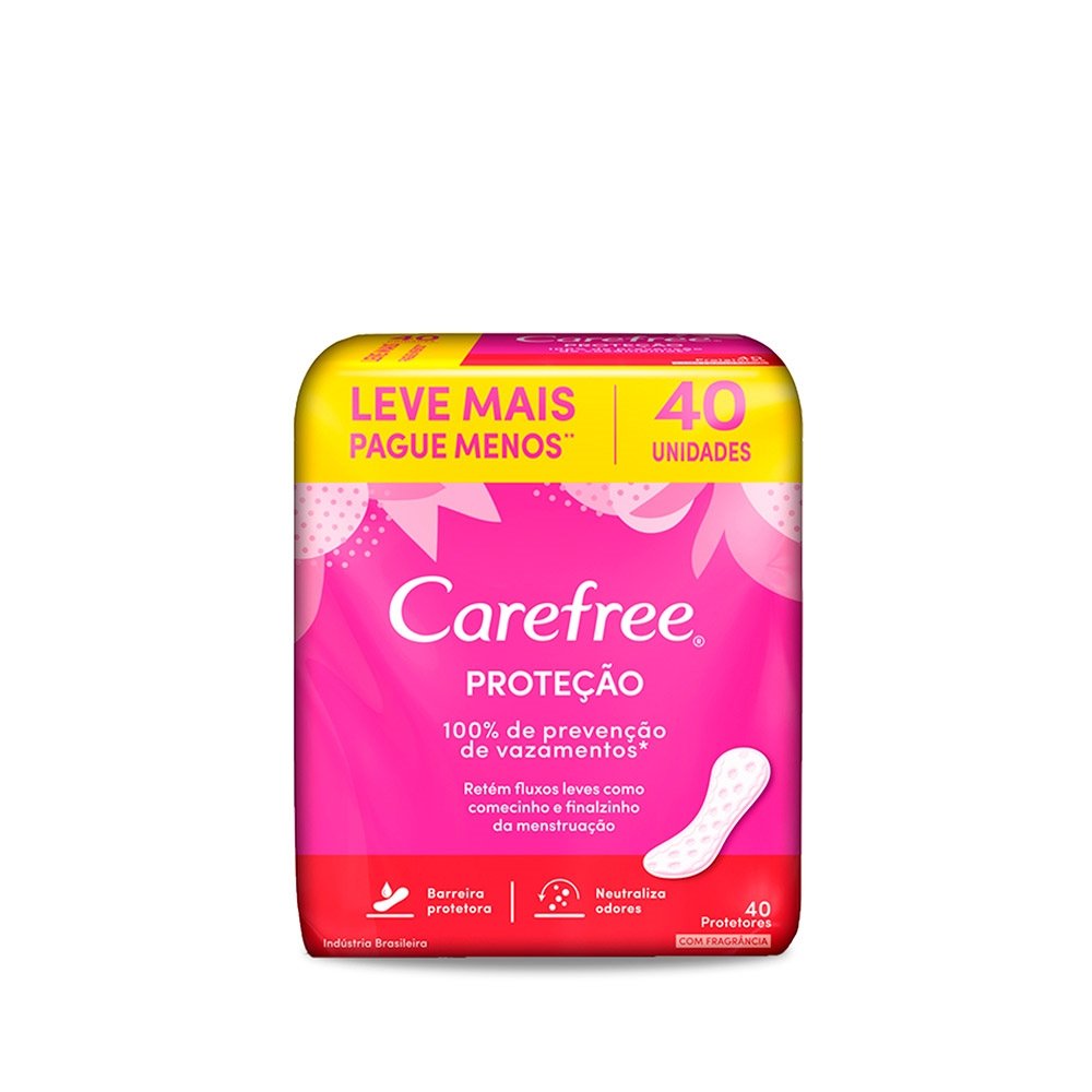 Absorvente Carefree Proteção c/ Perfume 40Un