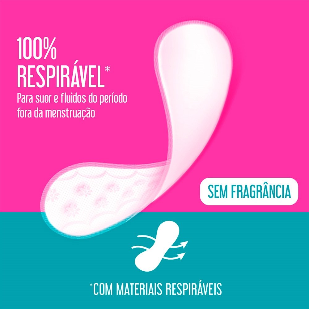 Absorvente Carefree Protetor Diário Todo Dia sem Perfume - Embalagem com 15 Unidades