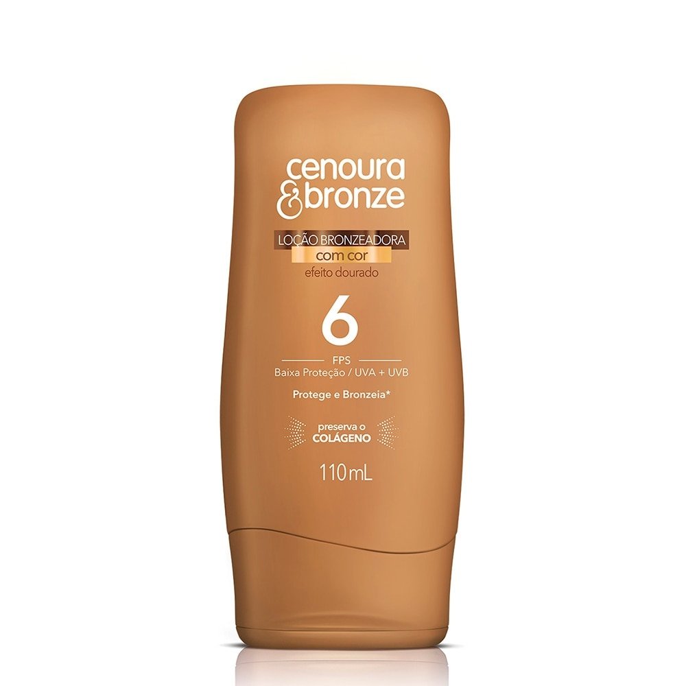 Bronzeador Cenoura Bronze Loção Efeito Dourado Fps6 110ml