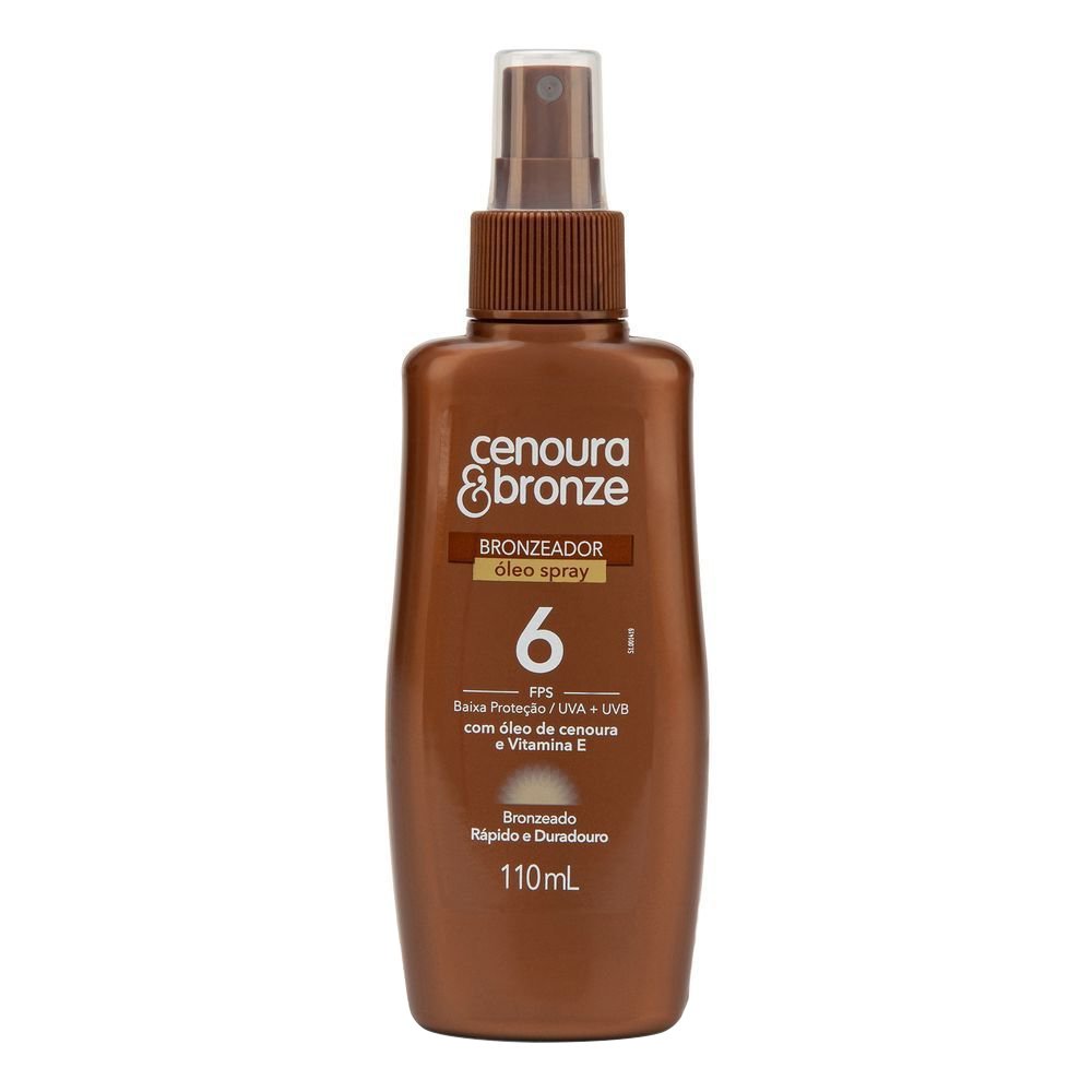 Óleo Bronzeador Cenoura e Bronze FPS6 Spray 110ml