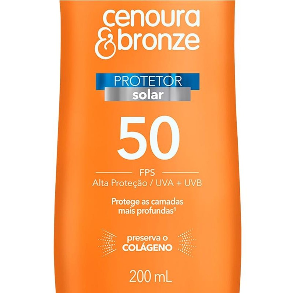 Protetor Solar Cenoura Bronze FPS50 200ml