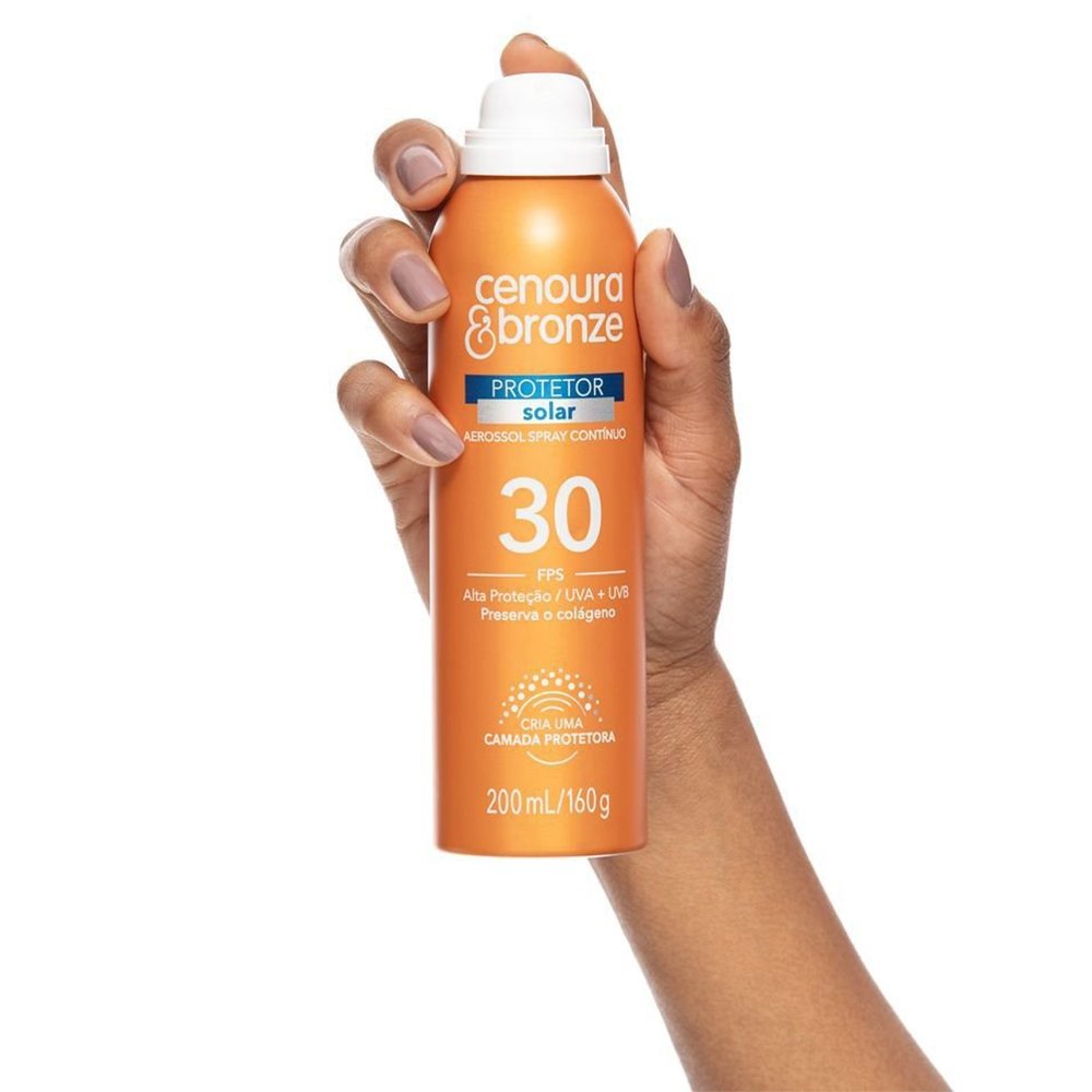 Protetor Solar Corporal Cenoura Bronze Aerossol FPS30 200ml