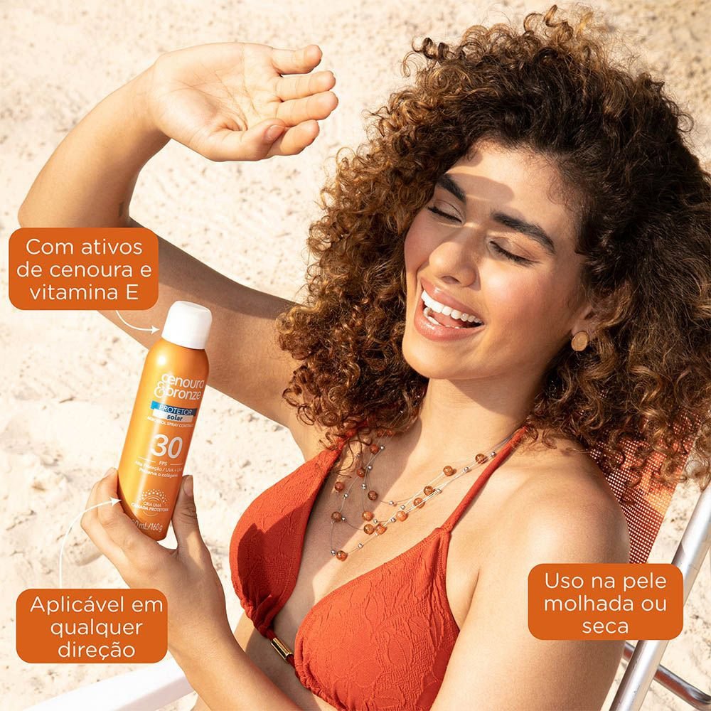 Protetor Solar Corporal Cenoura Bronze Aerossol FPS30 200ml