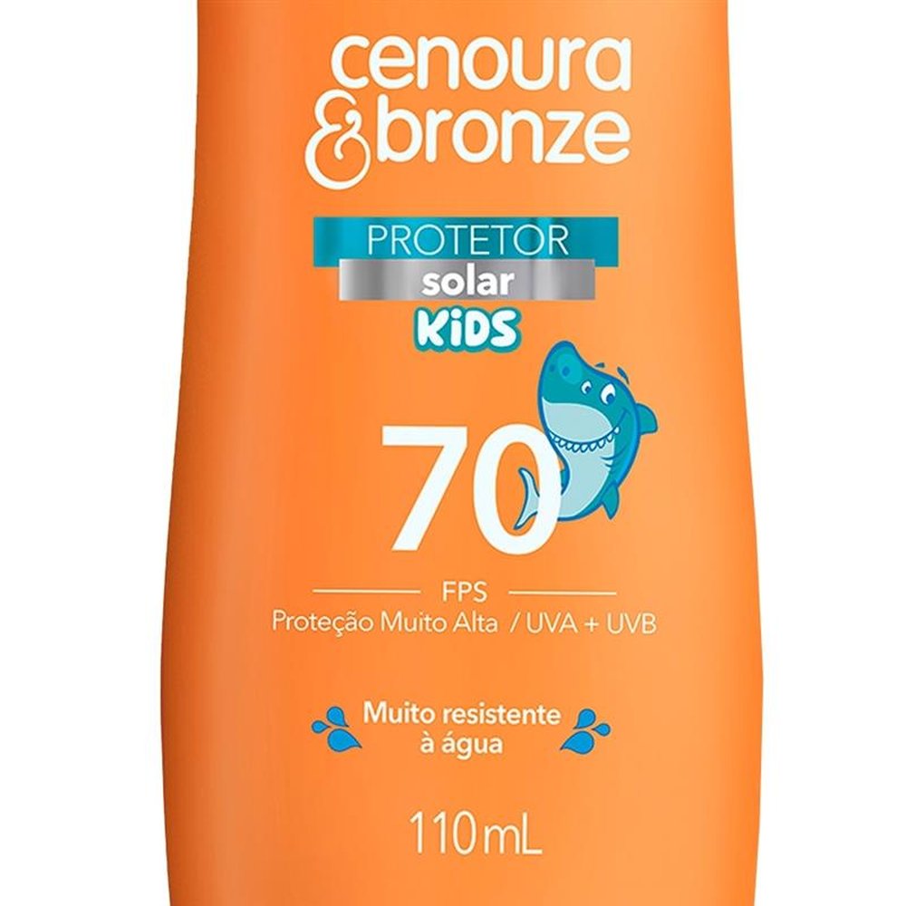 Protetor Solar Cenoura Bronze Kids FPS70 110ml