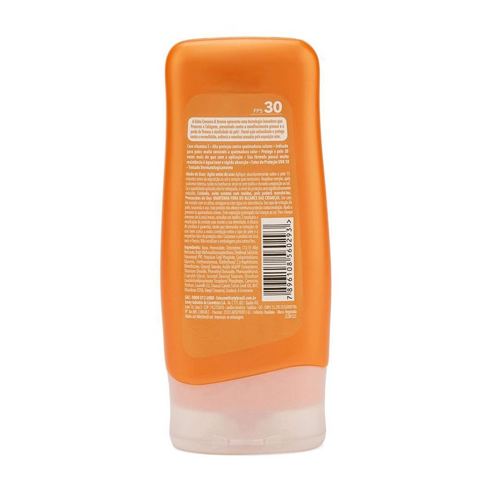 Protetor Solar Cenoura Bronze FPS30 110ml