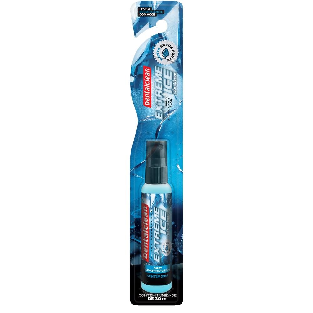 Enxaguante Bucal Spray Extreme Ice Dentalclean 30ml Sem Álcool