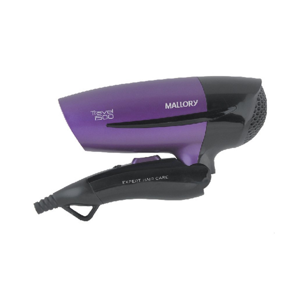 Secador de Cabelo Mallory Travel 1500 Roxo 2 Velocidades 1 Temperatura 1000W Bivolt