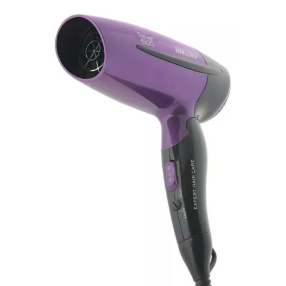 Secador de Cabelo Mallory Travel 1500 Roxo 2 Velocidades 1 Temperatura 1000W Bivolt