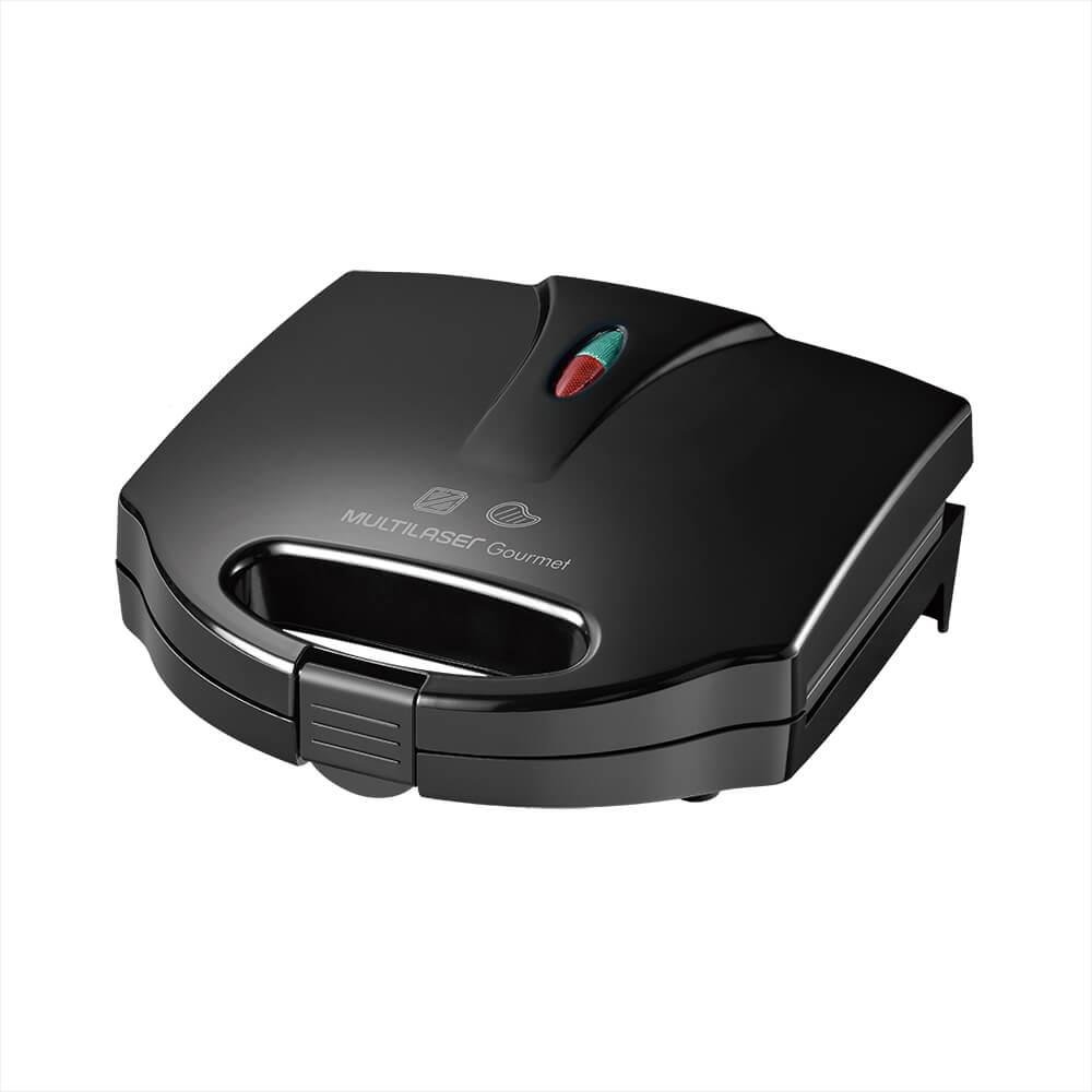 Sanduicheira Multilaser Minigril Gourmet 220V 750W Antiaderente Preta - CE10
