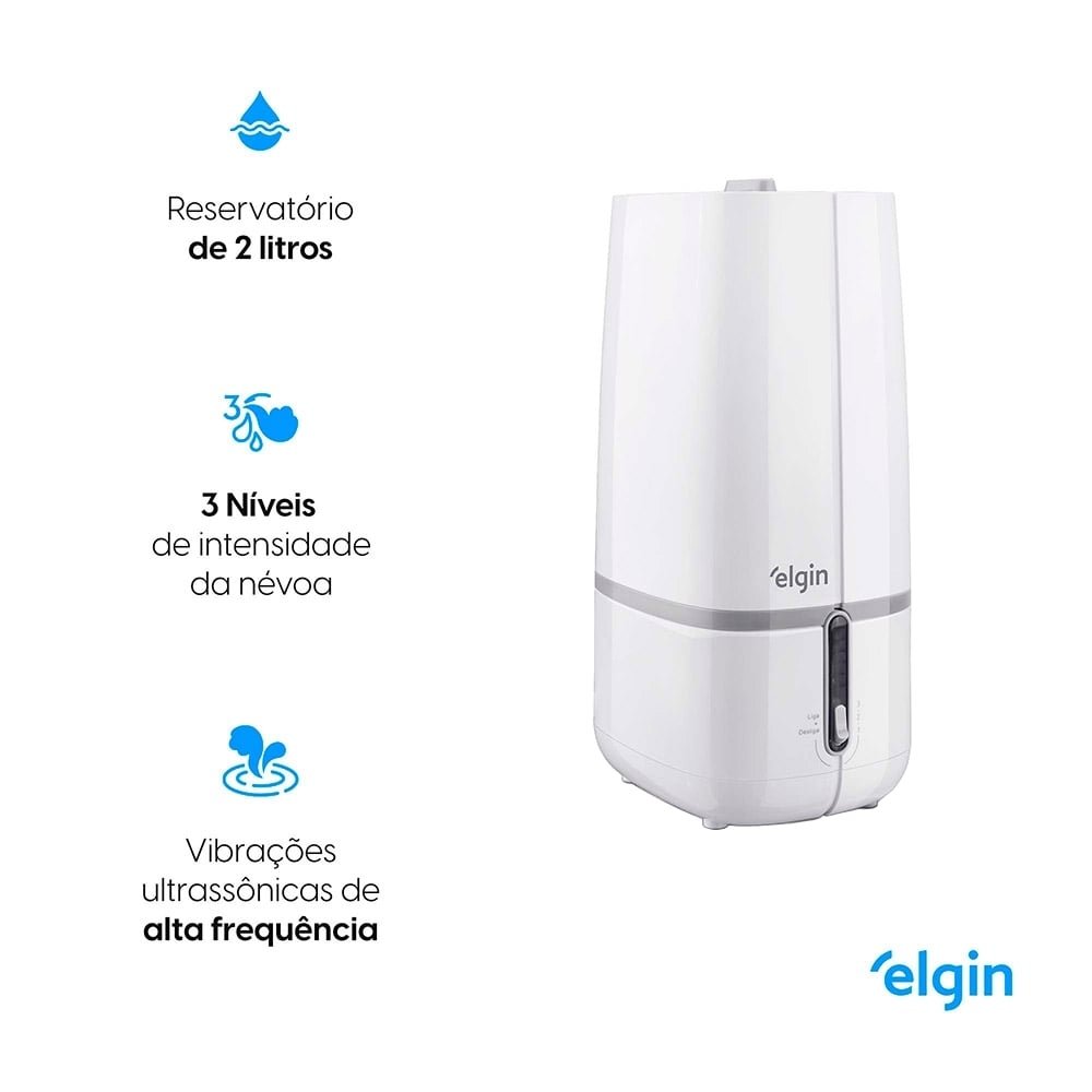 Umidificador de Ar Elgin UNZN02N0NA, 2 Litros, Branco, Bivolt