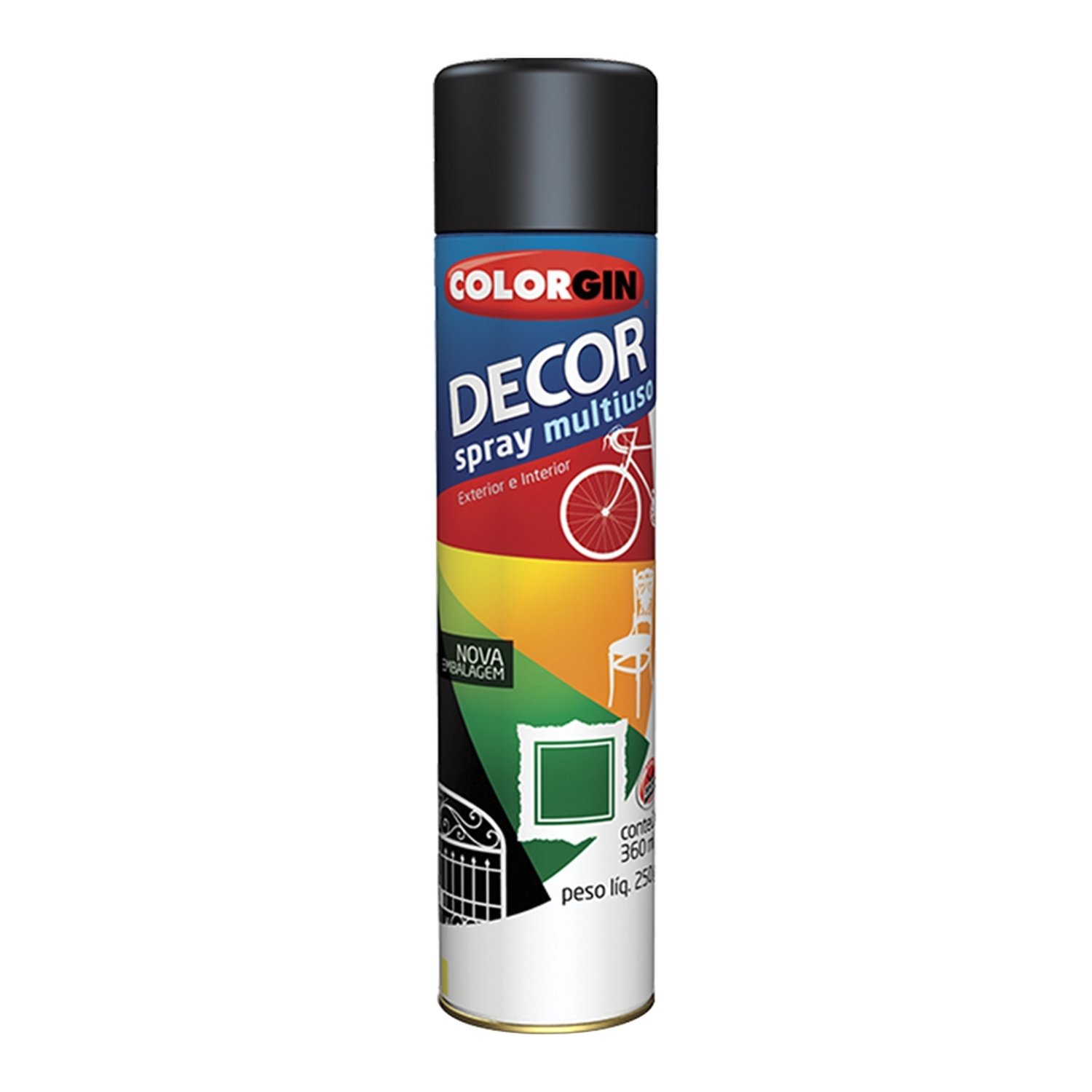 Tinta Spray Colorgin Decor 8751 Verde Folha 360ml