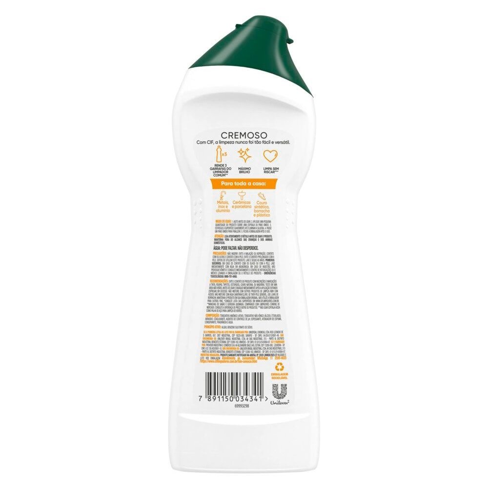 Limpador Cif Cremoso Multiuso Laranja 250ml