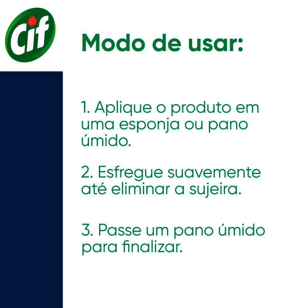 Limpador Cif Cremoso Limpeza Profunda Branco 450ml