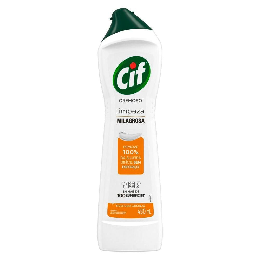 Limpador Cif Cremoso Multiuso Laranja 450ml