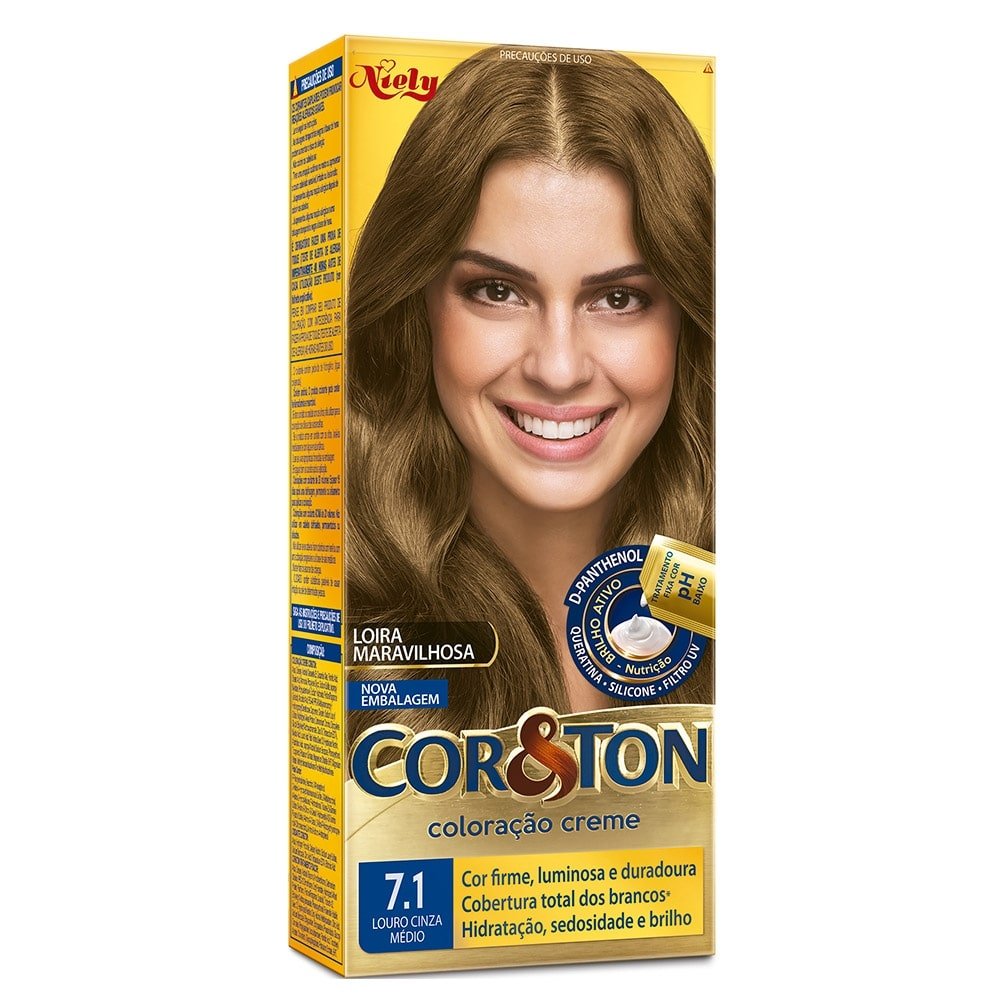 Tintura Cor&Ton 7.1 Louro Cinza Medio 50g
