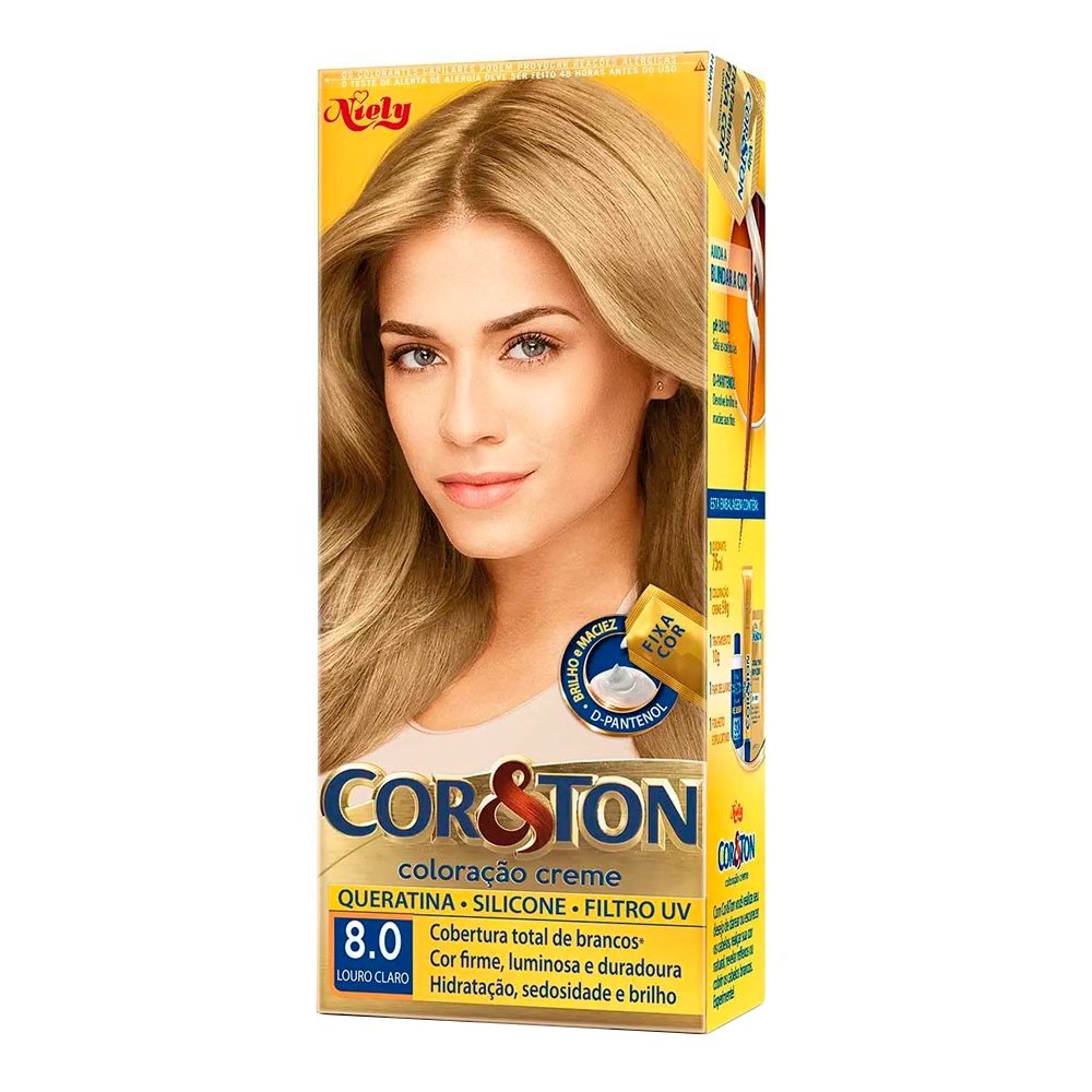Tintura Cor&Ton 8.0 Louro Claro 50g | Martins Atacado