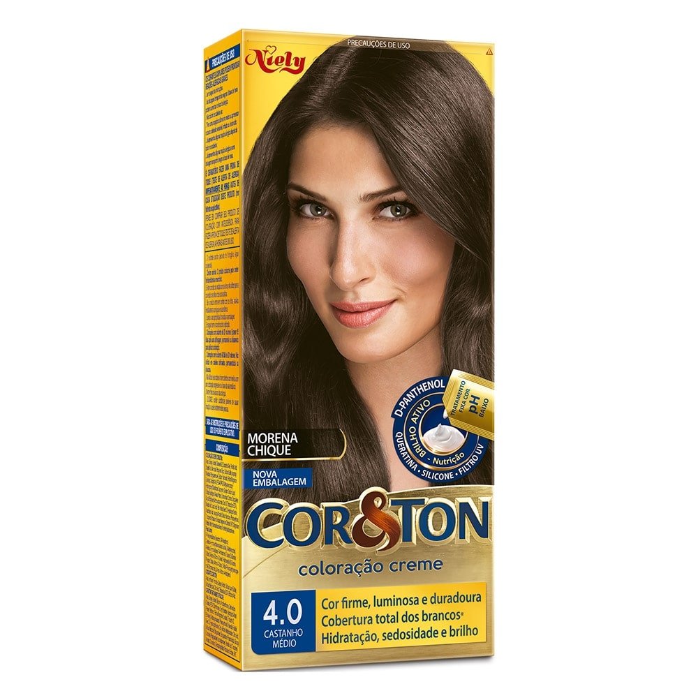 Tintura Cor&Ton 4.0 Castanho Médio 50g