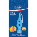 Vela Aniversario Numero Azul N 8 - Embalagem com 1 unidade.