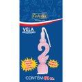 Vela Aniversario Numero Rosa N 2 - Embalagem com 1 unidade.
