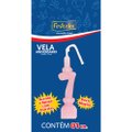 Vela Aniversario Numero Rosa N 7 - Embalagem com 1 unidade.