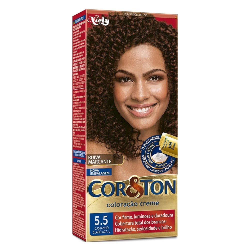 Tintura Cor&Ton 5.5 Castanho Claro Acaju 50g