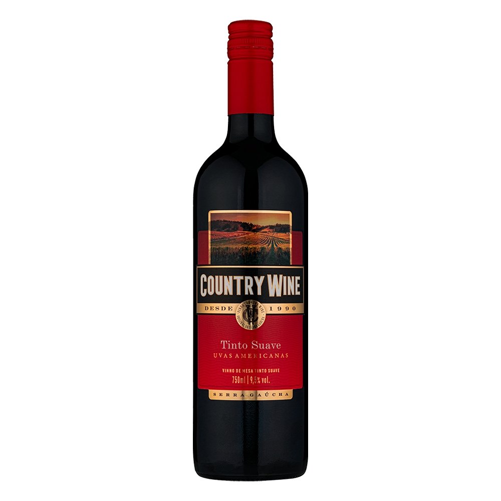 Vinho Country Wine Tinto Suave 750ml