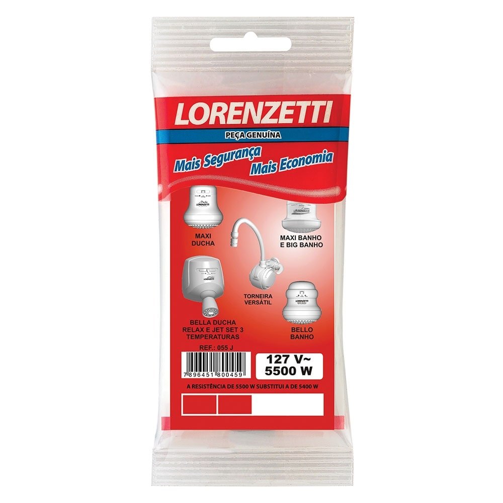 Resistência para Chuveiro Lorenzetti Maxi 3T 5500W 110V
