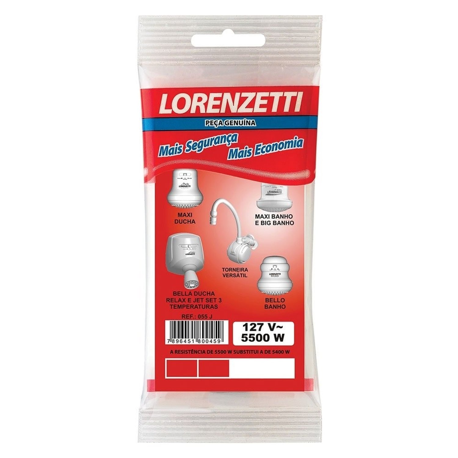 Resistência para Chuveiro Lorenzetti Maxi 3T 5500W 110V