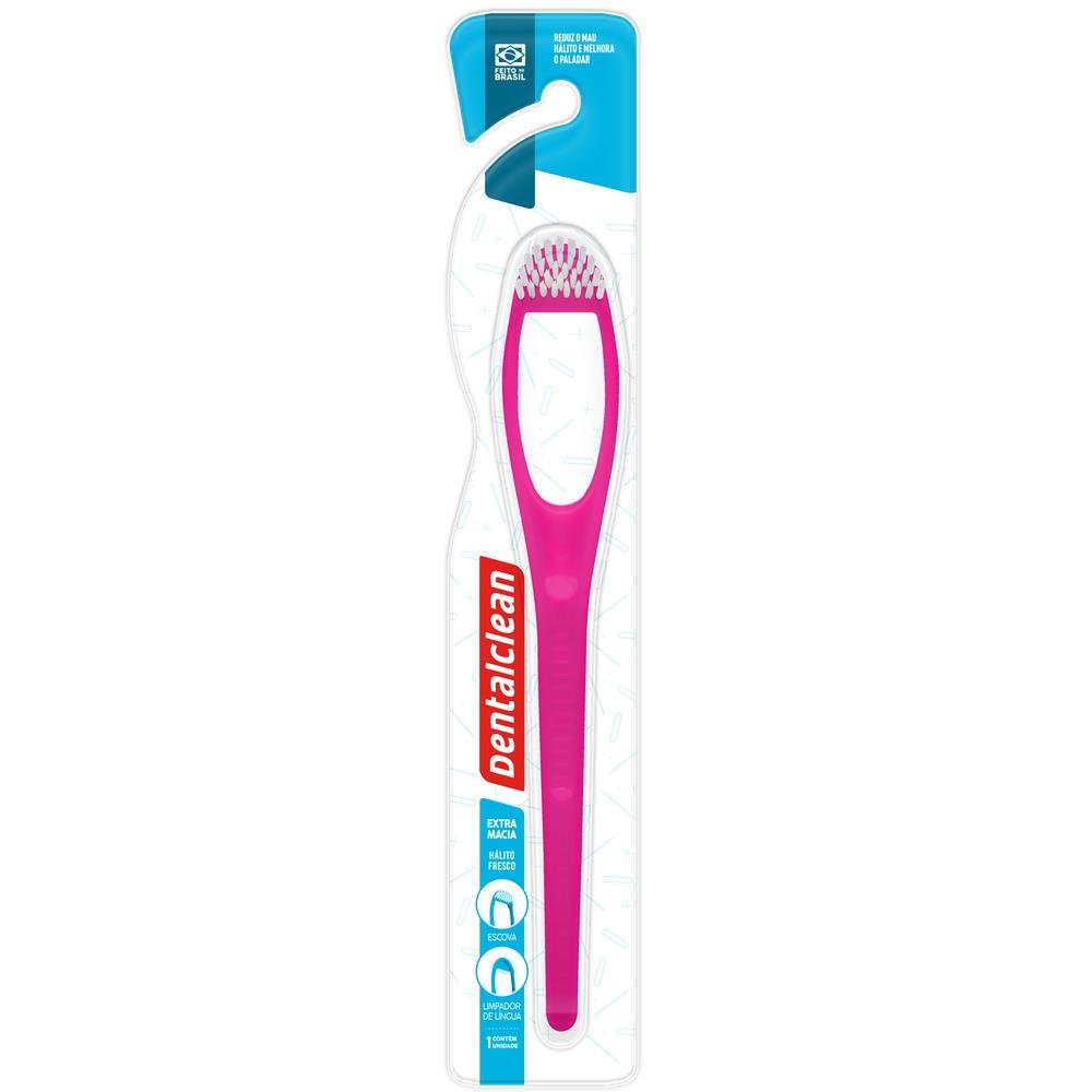 Escova para Língua Extramacia Dentalclean- Cores Sortidas