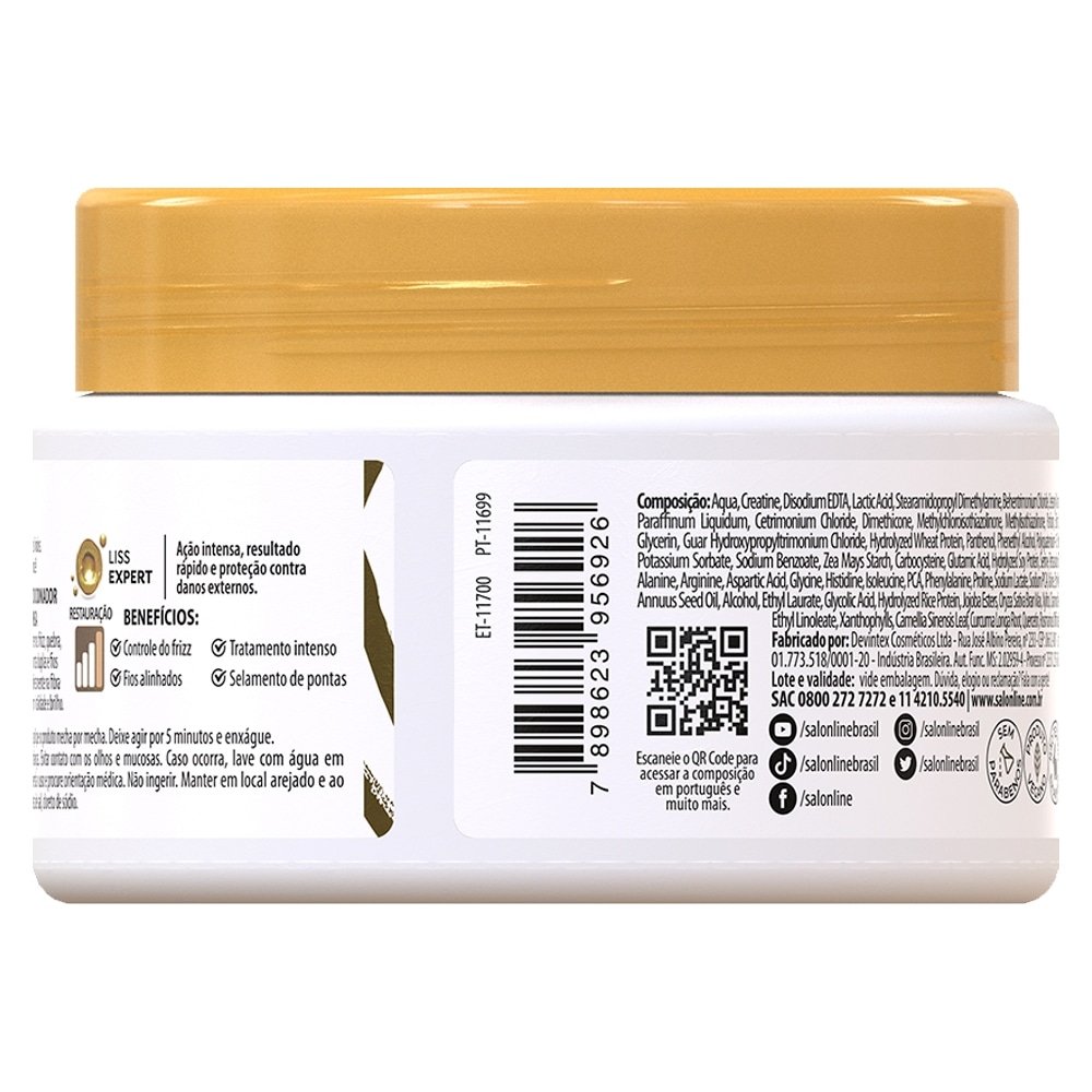 Máscara Hidratação Salon Line Meu Liso Restauração Intensa 300g