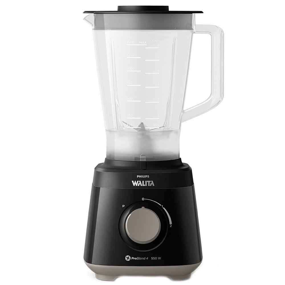 Liquidificador Philips Walita Daily RI2110  - Copo de Plástico, 2 Velocidades + Pulsar, 550W, Preto, 220V