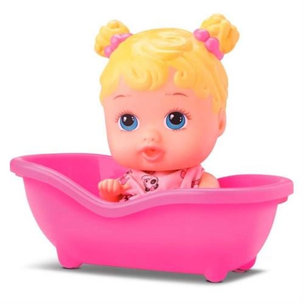 Boneca Little DOLLS Banheirinha Loira Divertoys 8022