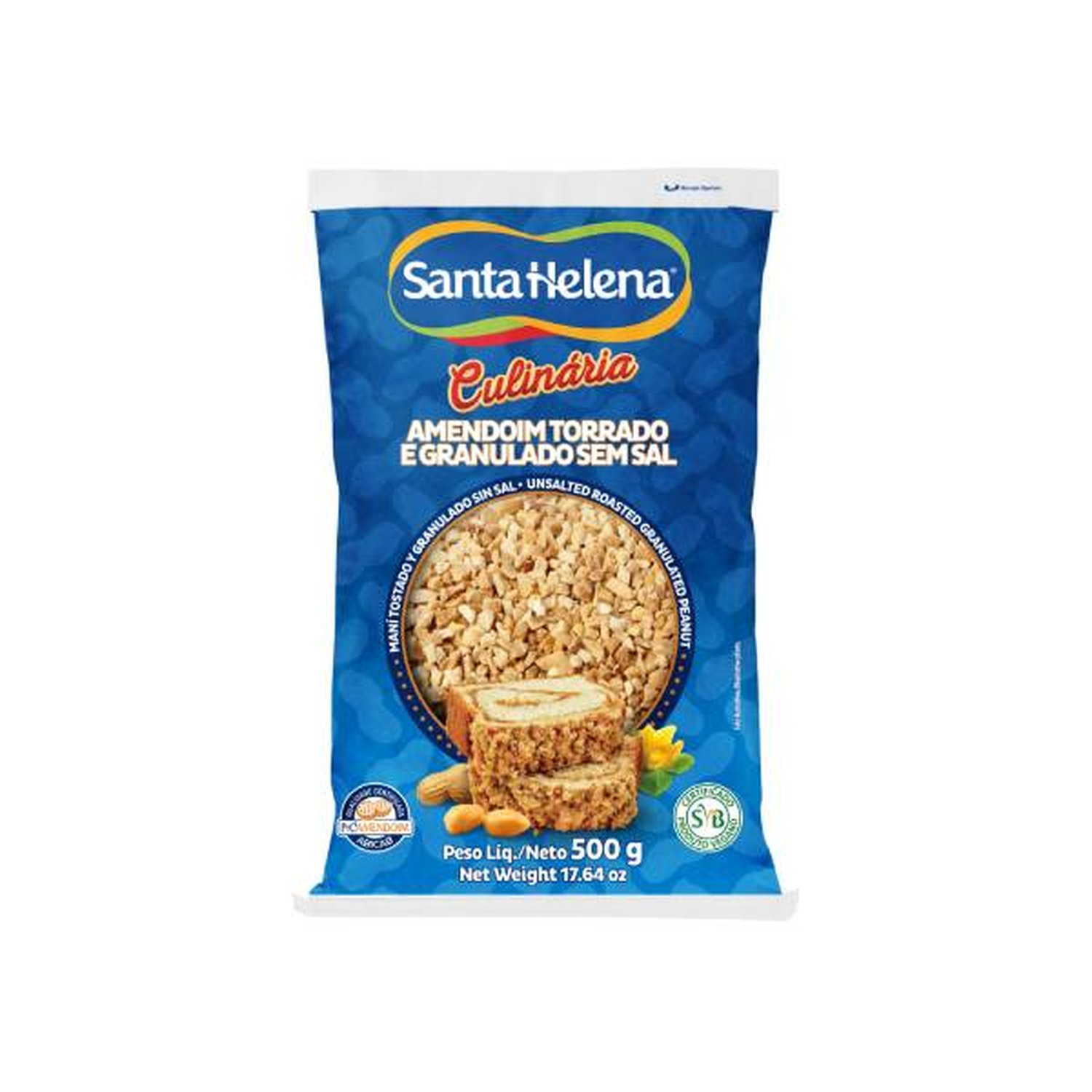 Amendoim Torrado E Granulado Sem Sal 500G Pacote